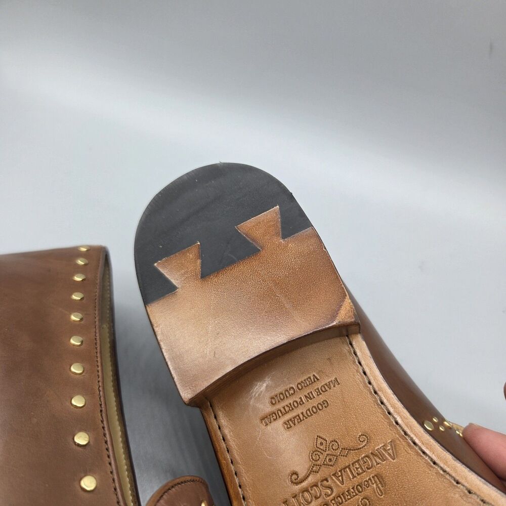 The Office Of Angela Scott Miss Cecilia Stud Loafer cognac sz EUR 42/ US 12 - Picture 15 of 15